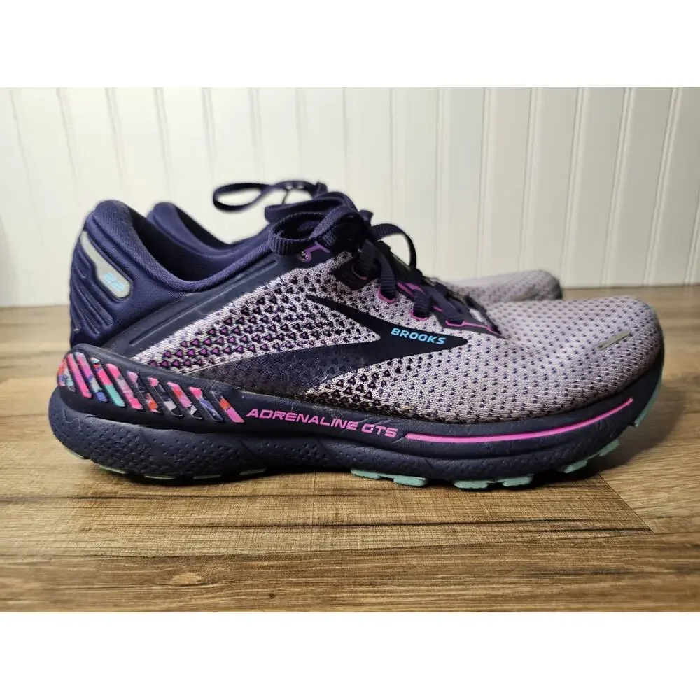 Brooks Adrenaline GTS 22 Running‎ Shoes Womens Size 10 Blue Purple 1203531B514